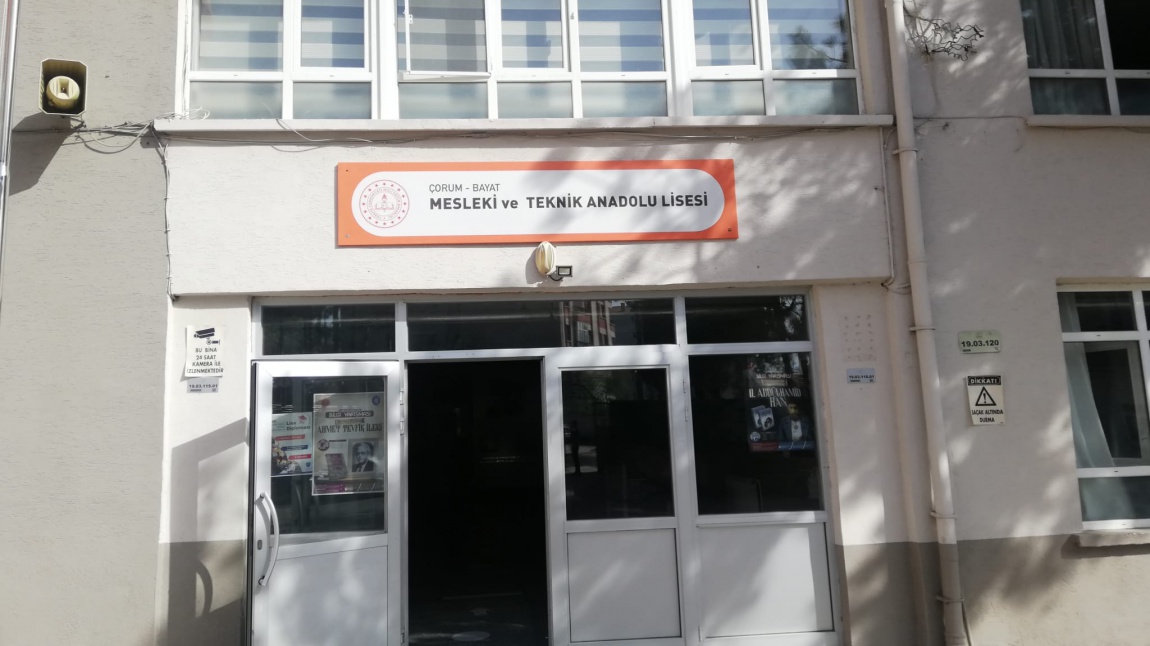 Mesleki ve Teknik Anadolu Lisesi ÇORUM BAYAT