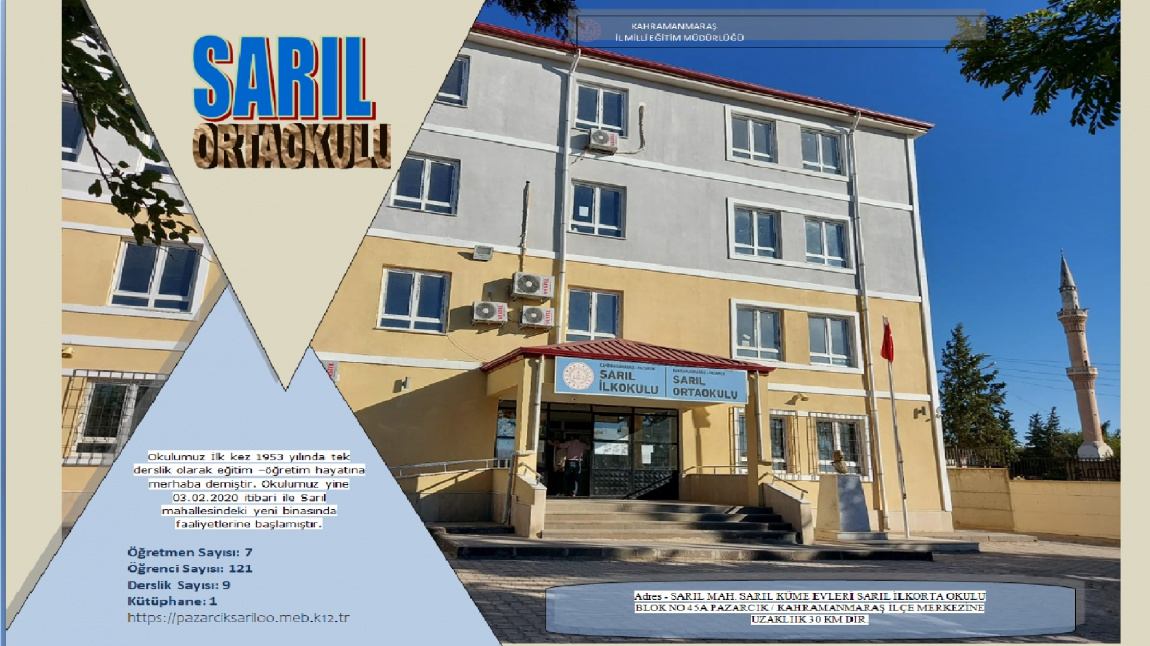 Sarıl Ortaokulu KAHRAMANMARAŞ PAZARCIK