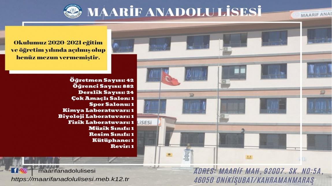 Maarif Anadolu Lisesi KAHRAMANMARAŞ ONİKİŞUBAT