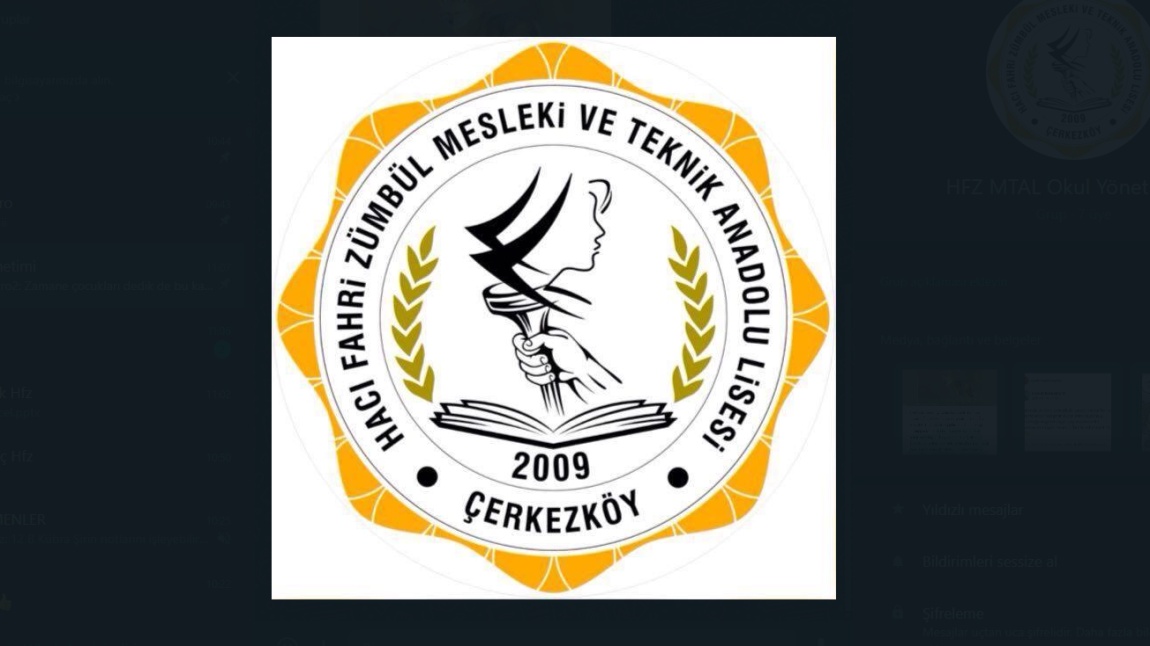 Hacı Fahri Zümbül Kız Mesleki ve Teknik Anadolu Lisesi TEKİRDAĞ ÇERKEZKÖY